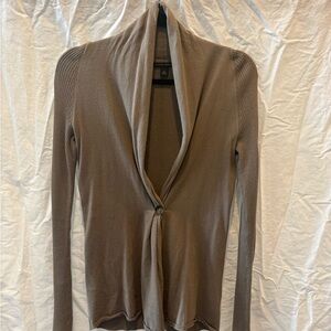 Banana Republic Taupe Shawl Collar Cardigan Sweater
